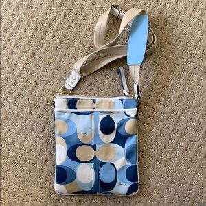 Coach Blue Multi Signature C Crossbody Swing Pack